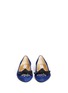 Figure View - Click To Enlarge - JIMMY CHOO - 'Whitney' crystal grosgrain bow suede flats