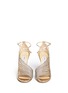 Figure View - Click To Enlarge - JIMMY CHOO - 'Fabris' glitter lamé trim mirror leather sandals
