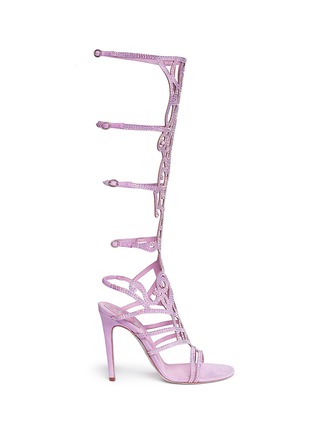 Main View - Click To Enlarge - RENÉ CAOVILLA - 'Marlene' crystal spiral Venetian sandals