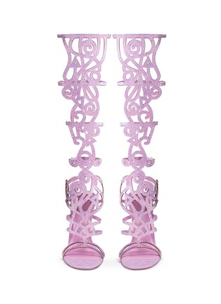 Figure View - Click To Enlarge - RENÉ CAOVILLA - 'Marlene' crystal spiral Venetian sandals