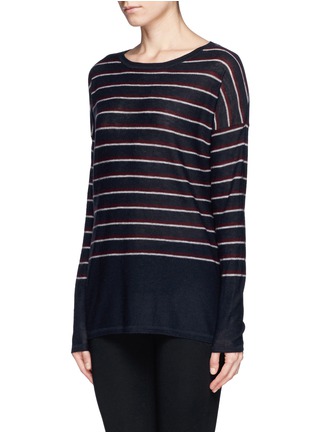 Front View - Click To Enlarge - VINCE - Stripe wool-cashmere sweater