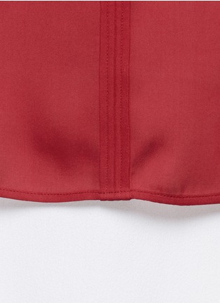 Detail View - Click To Enlarge - VINCE - Split neck silk georgette blouse