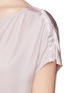 Detail View - Click To Enlarge - VINCE - Button shoulder silk charmeuse blouse