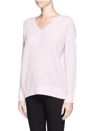 Front View - Click To Enlarge - VINCE - Wool-cashmere waffle knit sweater
