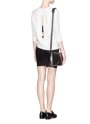 Figure View - Click To Enlarge - HELMUT LANG - Leather skirt