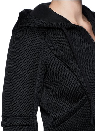 Detail View - Click To Enlarge - HELMUT LANG - Bonded mesh zip hoodie