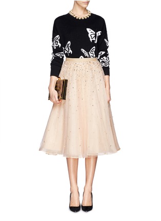 Figure View - Click To Enlarge - ALICE & OLIVIA - 'Rina' strass bead tulle skirt