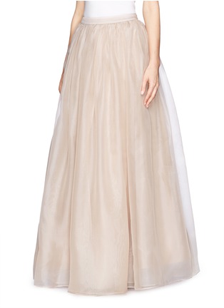 Front View - Click To Enlarge - ALICE & OLIVIA - 'Abella' silk organza maxi skirt 