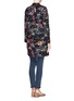 Back View - Click To Enlarge - ALICE & OLIVIA - 'Irvine' floral embroidery coat