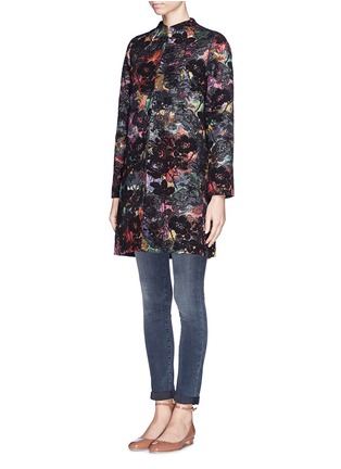 Front View - Click To Enlarge - ALICE & OLIVIA - 'Irvine' floral embroidery coat
