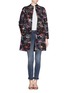 Figure View - Click To Enlarge - ALICE & OLIVIA - 'Irvine' floral embroidery coat