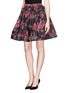 Front View - Click To Enlarge - ALICE & OLIVIA - 'Pia' jacquard pouf skirt