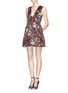 Figure View - Click To Enlarge - ALICE & OLIVIA - 'Kiro' floral lantern dress