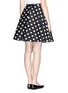 Back View - Click To Enlarge - ALICE & OLIVIA - Allover heart pattern flare skirt