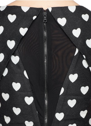 Detail View - Click To Enlarge - ALICE & OLIVIA - 'Amor' heart pattern twill dress