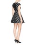 Back View - Click To Enlarge - ALICE & OLIVIA - 'Amor' heart pattern twill dress