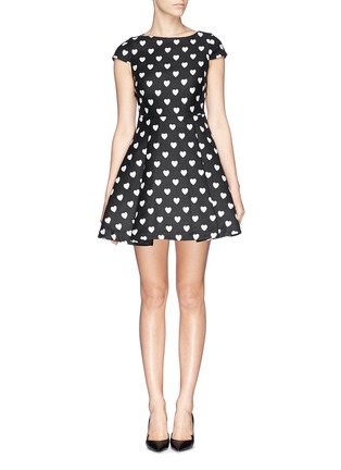 Main View - Click To Enlarge - ALICE & OLIVIA - 'Amor' heart pattern twill dress