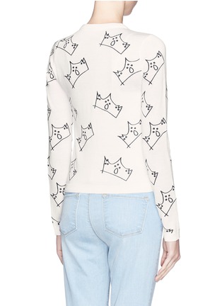 Back View - Click To Enlarge - ALICE & OLIVIA - Allover crown cardigan 