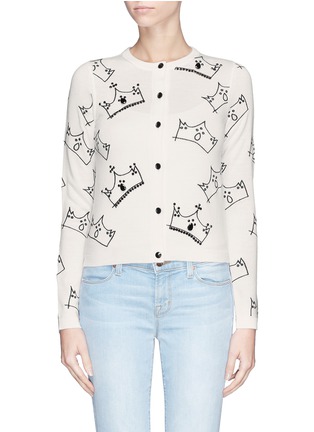 Main View - Click To Enlarge - ALICE & OLIVIA - Allover crown cardigan 