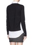 Back View - Click To Enlarge - THEORY - 'Deverlyn' poplin shirt combo cashmere sweater