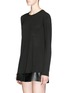 Front View - Click To Enlarge - T BY ALEXANDER WANG - Patch chest pocket long sleeve T-shirt