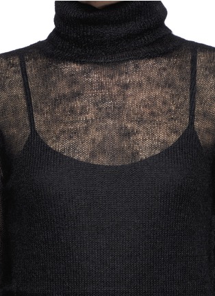 Detail View - Click To Enlarge - HELMUT LANG - Fine mohair turtleneck sweater