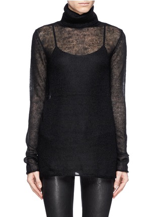 Main View - Click To Enlarge - HELMUT LANG - Fine mohair turtleneck sweater