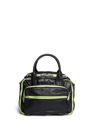 Main View - Click To Enlarge - ALEXANDER WANG - 'Eugene' neon zip leather bag