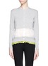 Main View - Click To Enlarge - SACAI LUCK - Sheer panel lace underlay cardigan