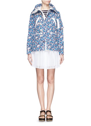 Detail View - Click To Enlarge - SACAI LUCK - Floral print cotton jacket