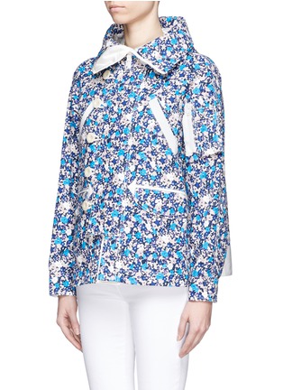 Front View - Click To Enlarge - SACAI LUCK - Floral print cotton jacket