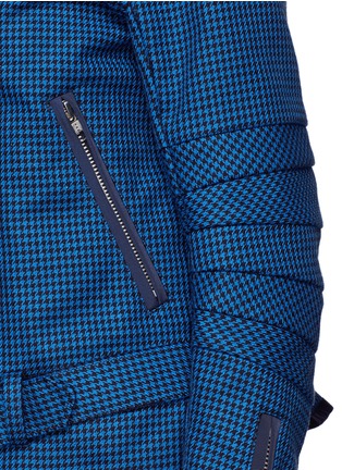 Detail View - Click To Enlarge - SACAI LUCK - Houndstooth print cotton biker jacket