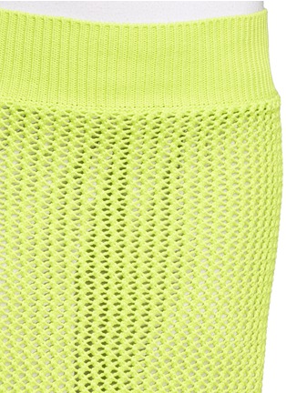Detail View - Click To Enlarge - SACAI LUCK - Lace trim knit pencil skirt