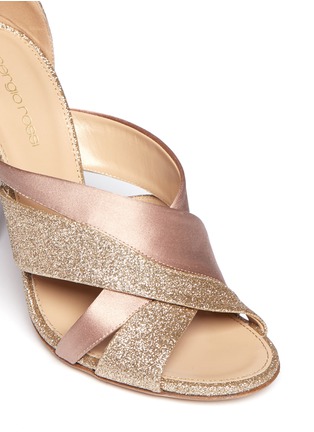 Detail View - Click To Enlarge - SERGIO ROSSI - Glitter satin sandals
