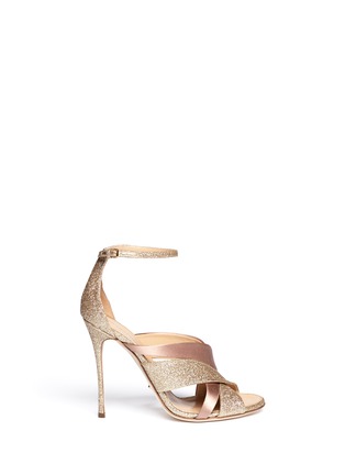 Main View - Click To Enlarge - SERGIO ROSSI - Glitter satin sandals