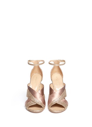 Figure View - Click To Enlarge - SERGIO ROSSI - Glitter satin sandals