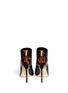 Back View - Click To Enlarge - SERGIO ROSSI - Tortoiseshell heel cutout leather booties