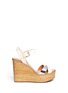 Main View - Click To Enlarge - SERGIO ROSSI - Bamboo platform wedge sandals