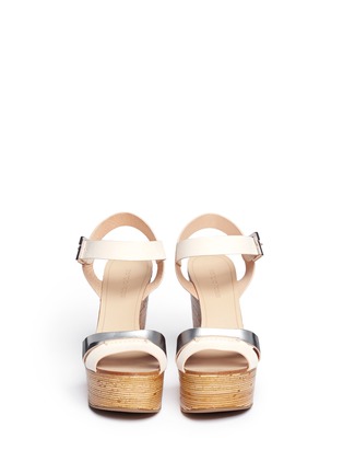 Figure View - Click To Enlarge - SERGIO ROSSI - Bamboo platform wedge sandals