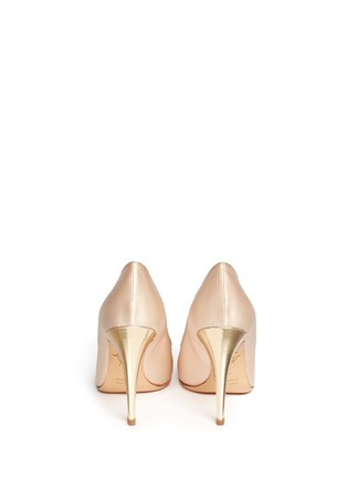 Back View - Click To Enlarge - CHARLOTTE OLYMPIA - 'Kitty 110' satin pumps