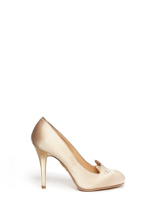 Main View - Click To Enlarge - CHARLOTTE OLYMPIA - 'Kitty 110' satin pumps