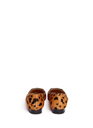 Back View - Click To Enlarge - CHARLOTTE OLYMPIA - Kitty leopard pony-hair flats