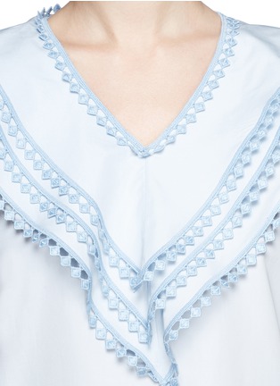 Detail View - Click To Enlarge - CHLOÉ - Ruffle tier cotton top