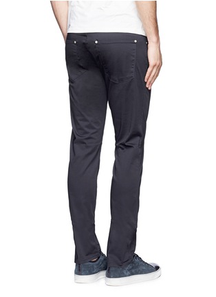 Back View - Click To Enlarge - ACNE STUDIOS - Max satin stretch slim-leg cotton pants