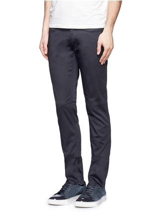 Front View - Click To Enlarge - ACNE STUDIOS - Max satin stretch slim-leg cotton pants