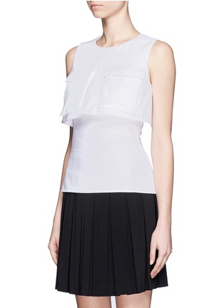 Front View - Click To Enlarge - ALEXANDER MCQUEEN - Large pocket sleeveless layer top