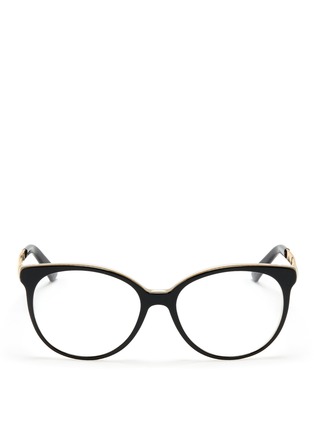 Main View - Click To Enlarge - GUCCI - Metal arm acetate frame optical glasses