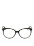 Main View - Click To Enlarge - GUCCI - Metal arm acetate frame optical glasses