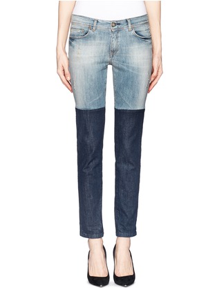 Main View - Click To Enlarge - EACH X OTHER - Two tone slim fit jeans