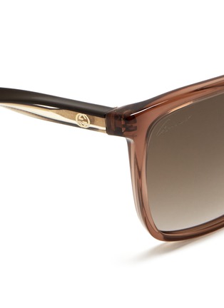 Detail View - Click To Enlarge - GUCCI - Twist temple acetate sunglasses